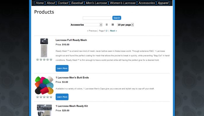 online shop website for la sports 4