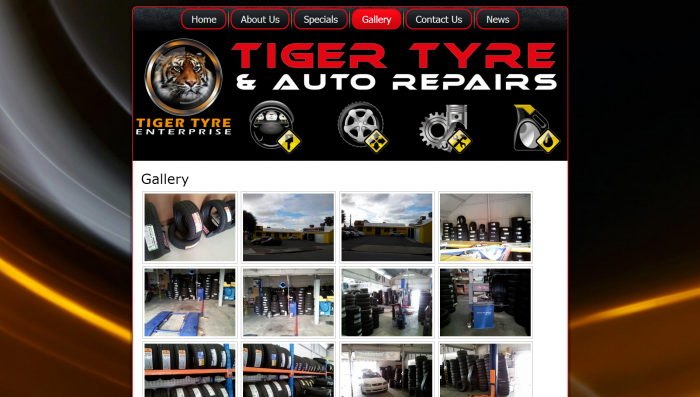 Tiger Tyres & Auto Repairs website Design