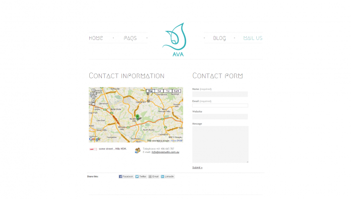 AVA Studio Website Design